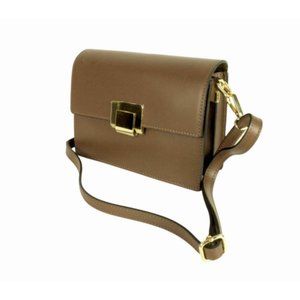 Ivan Troy Women's Lila Brown Italian Handmade Leather Straps Tote Bag
